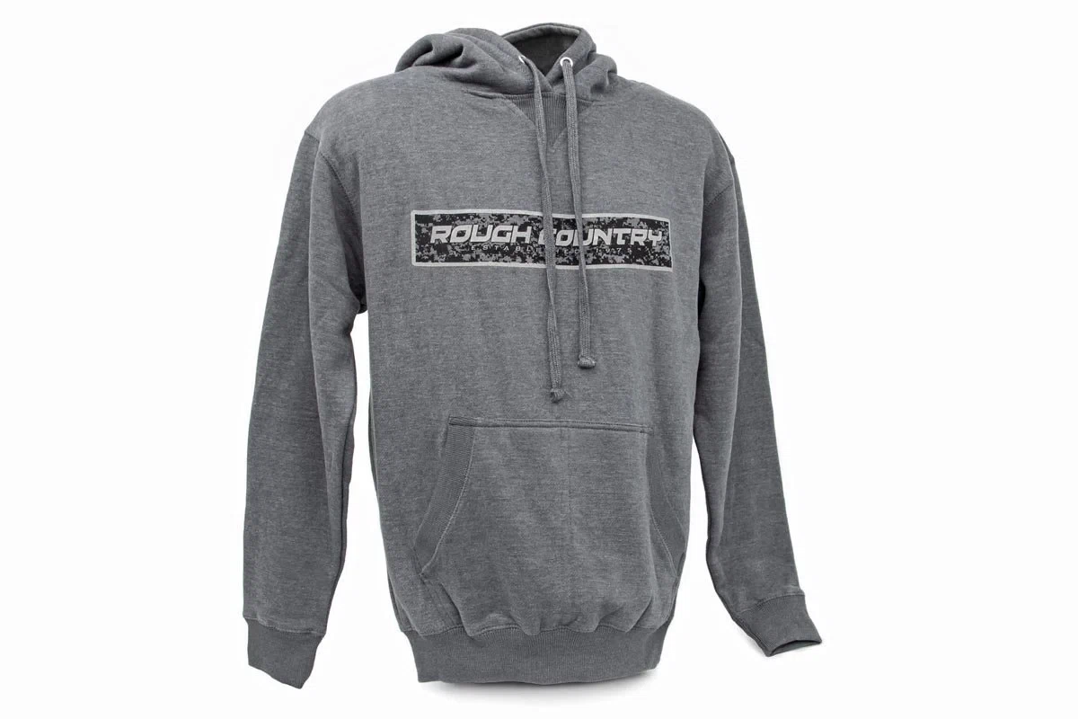 Rough Country Hoodie - Digital - Grey - 2XL - 840892XL